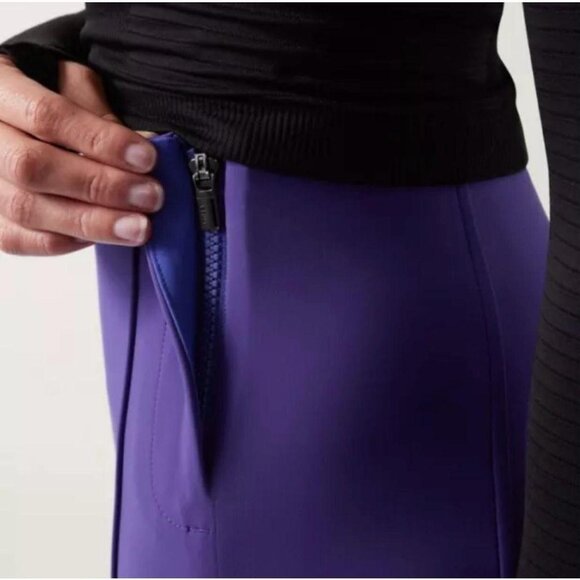NWT Athleta Glacier Snow Skinny Pant Purple Size 8 Water Repellent Ski Pants - Picture 2 of 16